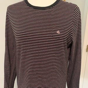 Ralph Lauren Black Label Black Pink Stripe Top